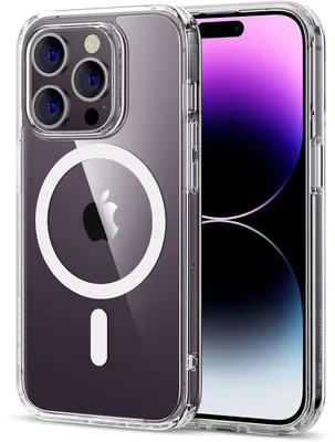 Immagine prodotto di Custodia per iPhone 14 Pro Max, compatibile con MagSafe, ibrida, con protezione antiurto, trasparente