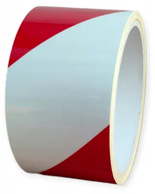 Produktbild von Paper-tech Reflektierendes Warnmarkierungsband Weiß-Rot 50mm 5m