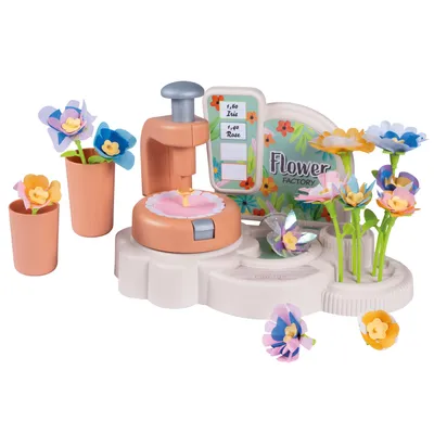 Produktbild von Smoby Crea Kreativset Flower Market, Kinder-Bastelset mit Blumenpresse und Zubehör, ab 3 Jahre