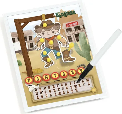 Produktbild von Quercetti Galgenmännchen Spiel pädagogisches Spielzeug für Kinder und Erwachsene