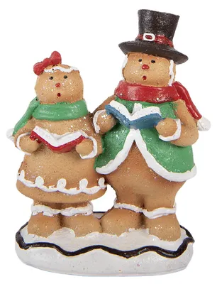 Productafbeelding van Clayre & Eef kerstdecoratie: peperkoekmannetje, 10x6x13 cm, bruin, kunststof