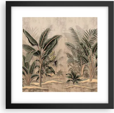Produktbild von Gerahmtes Poster - Schwarzer Rahmen - Wald Blatt Baum - 30x30 cm - Wand Bild - Wanddeko - Wandbilder - Kunstposter - Wandposter - Bilderrahmen - Bilder - Kunstdruck - Wanddekoration - P2BAC30x30-5101