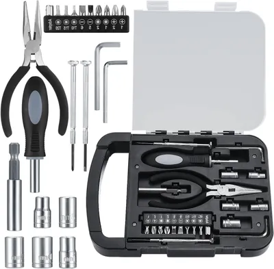 Produktbild von Werkzeugset – Handwerkzeug-Set – Reparatur und Wartung – 22-teilig – Koffer – Grau