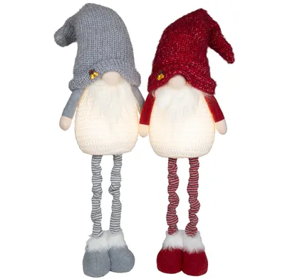 Produktbild von Wichtel mit LED 60-85cm (75-100cm), 2er Set Dekofigur Weihnachten