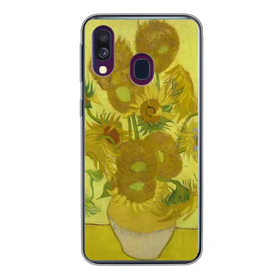 Produktbild von MuchoWow® Handyhülle Schutzhülle Hülle für Samsung Galaxy A40 Sonnenblumen - Vincent van Gogh Silikon Softcase Handy Hülle - Handy-Tasche