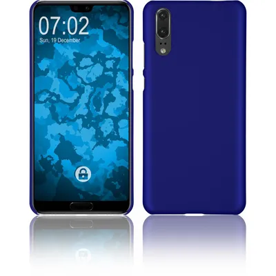 Produktbild von PhoneNatic Case kompatibel mit Huawei P20 - Hülle blau gummiert Hard-case Cover