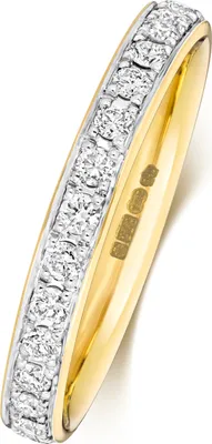 Produktbild von 18 Karat (750) Gold 2,7mm Slight Court Form Diamant Trauring/Ehering/Hochzeitsring Brillant-Schliff 0.52 Karat G - SI1, 49 (15.6); TRS1876618KYRSJ