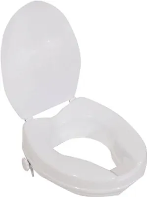 Produktbild von Aidapt erhöhter Toilettensitz weiß - 5 cm - mit Deckel