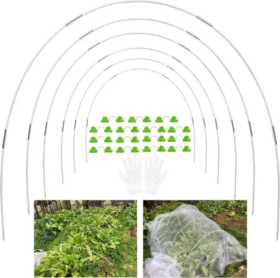 Produktbild von Gewächshausreifen Fiberglas 30Pcs, Folientunnel Gartenreifen Rostfrei Biegbar