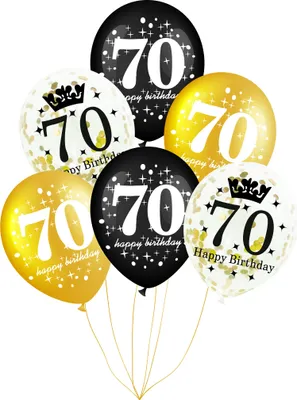 Produktbild von 70. Geburtstag Ballonset 6-tlg.
