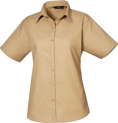 Zdjęcie produktu dla Bluzka damska Premier Workwear Poplin z krótkim rękawem