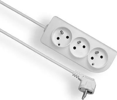 Immagine prodotto di Cavo di prolunga a 3 prese 3x1,5mm 3m bianco PSN-303-1,5 Elgotech