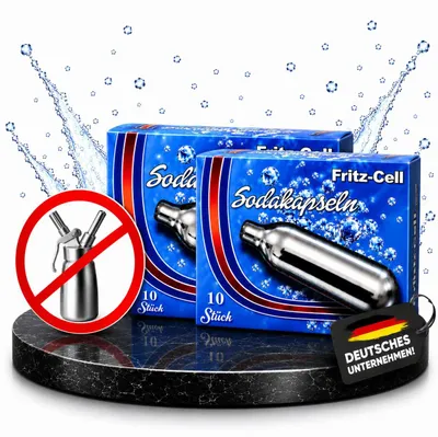 Produktbild von 20 x Fritz Cell 8g C02 Sodakapseln - für Sodasyphon, Sodabereiter