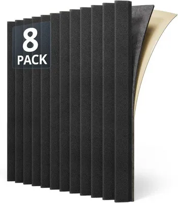 Produktbild von Famanu Akustikschaumplatten selbstklebend - Set von 8 Stück, 30 x 30 x 2,6 cm