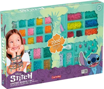 Produktbild von Stitch Schmuckset 4 in 1 - Disney Schmuckkoffer Bastelset