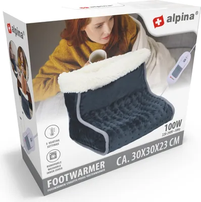 Image de Alpina Elektrische Voetenwarmer 30x30x23 cm Grijs/Wit