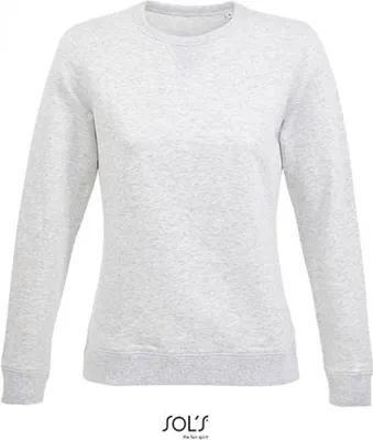 Produktbild von SOLs 03104 | Damen Sweat WomenŽs Round Neck Sweatshirt Sully - Farbe: Heather Ash - Größe: M