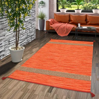 Produktbild von Natur Teppich Kelim Toskana Terrakotta, Größe:170x240 cm