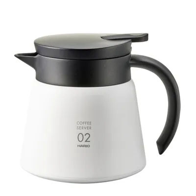 Produktbild von Hario VHS-60W, 0,55 l, Polypropylen (PP), Silikon, Edelstahl, Schwarz, Weiß, 161 mm, 127 mm, 142 mm