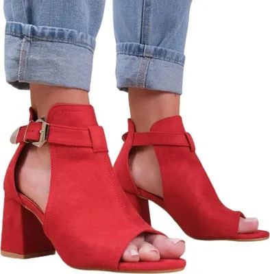 Produktbild von Where´s That From - Damen Hohe Absätze "Lisa", Wildleder WM546 (39 EU) (Rot)