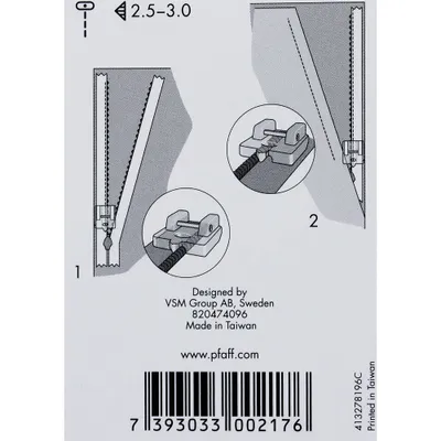Produktbild von PFAFF Nahtverdeckter Reißverschlussfuß