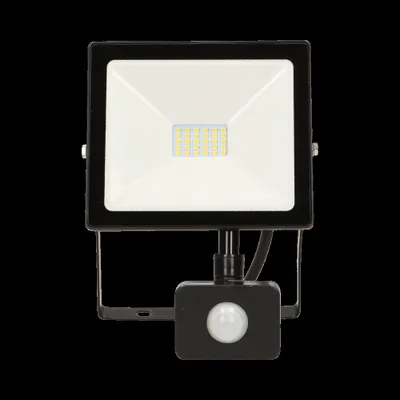 Obrázok produktu pre ALLED 20W LED reflektor s PIR, 1600lm, IP44, 4000K, Alu+sklo