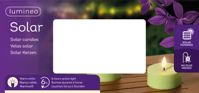 Produktbild von Solar LED Teelicht 7x3cm Outdoor Kunststoff 2 Stk. Hellgrün / Warmweiß