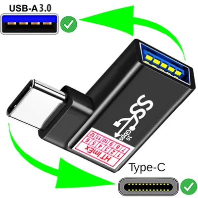 Produktbild von 10Gbps USB-C Stecker auf USB-A Buchse Adapter für Lenovo, LG, Motorola Tablet