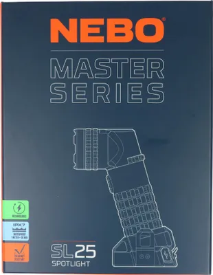 Produktbild von NEBO NEB-SPT-1005-G, Taschenlampe, Orange, Aluminium, Gummi, Tasten, Ladend, Leistung, 2 m