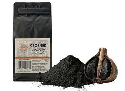 Produktbild von Schwarzer Knoblauch Gewürz 20g 100% Knoblauch - Schronisko Bukowina