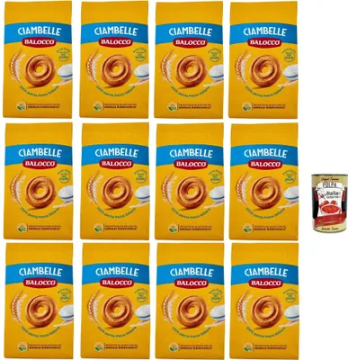 Produktbild von Balocco Ciambelle Kekse zum Frühstück 12x 350g biscuits cookies kuchen + Italian Gourmet polpa 400g