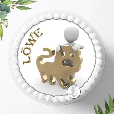 Produktbild von Für die Geburtstags Torte ein Tortenaufleger, Zuckerbild mit dem Motiv: Löwe, Essbares Foto für Torten, Fondant, Ø 20cm, 3619