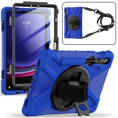 Produktbild von Samsung Galaxy Tab S10 Lite / S10 FE / S9 FE / S9 / S8 / S7 Hülle - Coverup Heavy Duty Case mit Schultergürtel - Blau