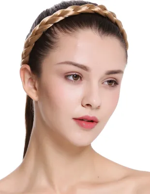 Produktbild von WIG ME UP Geflochtenes breites Haarband Honigblond CXT-005-216