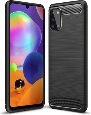 Zdjęcie produktu dla Etui na telefon komórkowy NALIA do Samsung Galaxy A31, zderzak o wyglądzie karbonowym