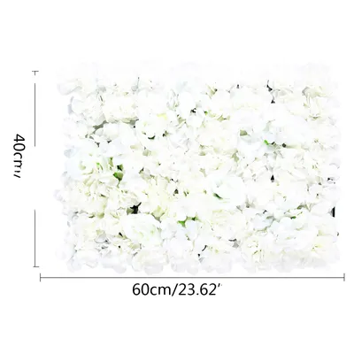 Zdjęcie produktu dla Panel ścienny ze sztucznych kwiatów, materiał jedwabny, 60x40 cm, 20 szt