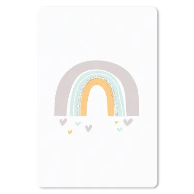 Produktbild von MuchoWow® Mauspad Mousepad Regenbogen - Herzen - Mädchen - Jungen - Pastellfarben 18x27 cm - Mousepads - Maus Mat - Pad - Mausunterlage