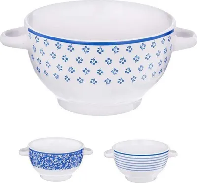 Immagine prodotto di ORION ciotola con manici Tazza da brodo 0,75l DESIGN BLU