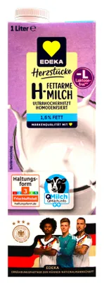 Produktbild von Herzstücke fettarme H-Milch Laktosefrei 1.5% Fett, 12er Pack (12 x 1 l Getränkekarton)
