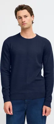 Produktbild von Blend BHREDHILL Herren Strickpullover Feinstrick Pullover Sweater mit Rippbündchen Rundhals 100% Baumwolle Regular fit