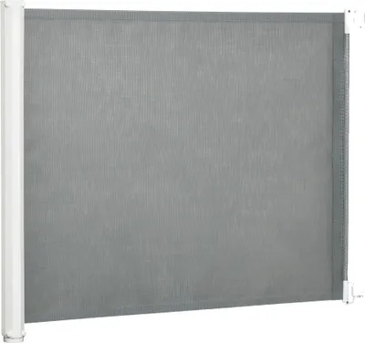Image de Barrière de sécurité pour chiens, Gris, 115x5.5x82.5 cm