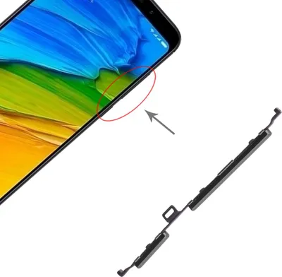 Image de Bouton d'alimentation et de volume Noir pour Xiaomi Redmi 5 Plus Accessoires On Off Remplacement