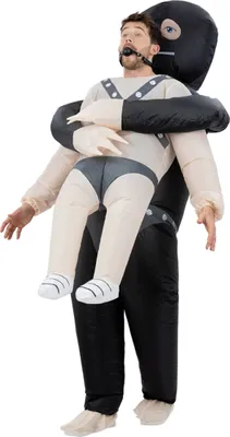 Produktbild von Aufblasbares Gimp Kidnap Herren Kostüm mit Ballknebel Größe: One Size