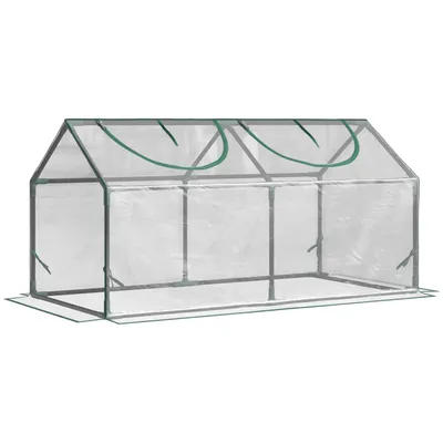 Obrázek produktu pro Fortuna Lai fóliový skleník s oknem, PVC skleník 120x60x60 cm, průhledný skleník na rajčata a pařník pro rostliny