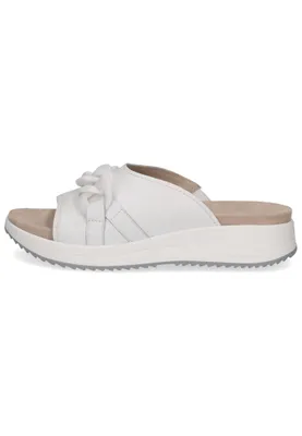 Produktbild von Caprice Damen Pantolette Leder Zierkette 9-27204-42, Größe:39 EU, Farbe:Weiß