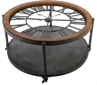 Obrázek produktu pro Konferenční stolek Torof s hodinami 90 cm