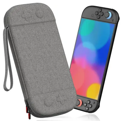 Image de INF Housse de transport pour Nintendo Switch 2: Sac de rangement gris en nylon EVA Gris