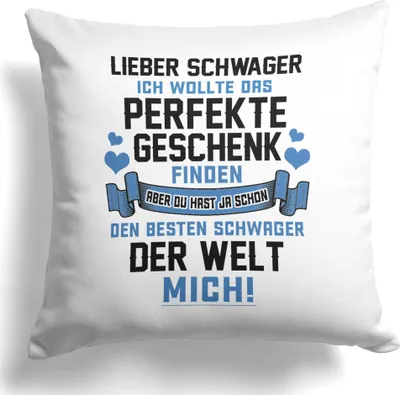 Produktbild von 22Feels Schwager Geschenk Hochzeit Idee Geburtstag Herrentag Deko Weihnachten Männer Kissen Dekoration Spruch Wohnaccessoire Wohnzimmer Schlafzimmer Couch