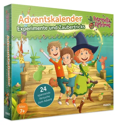 Produktbild von 67202 Adventskalender Petronella Apfelmus Experimente und Zaubertricks 24 spannende Versuche zum Advent für Kinder ab 7 Jahren