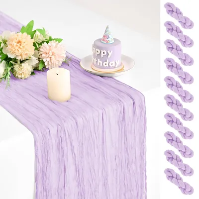 Produktbild von 10er-Pack Lila Käsetuch Tischläufer - Für Hochzeiten und Feiern